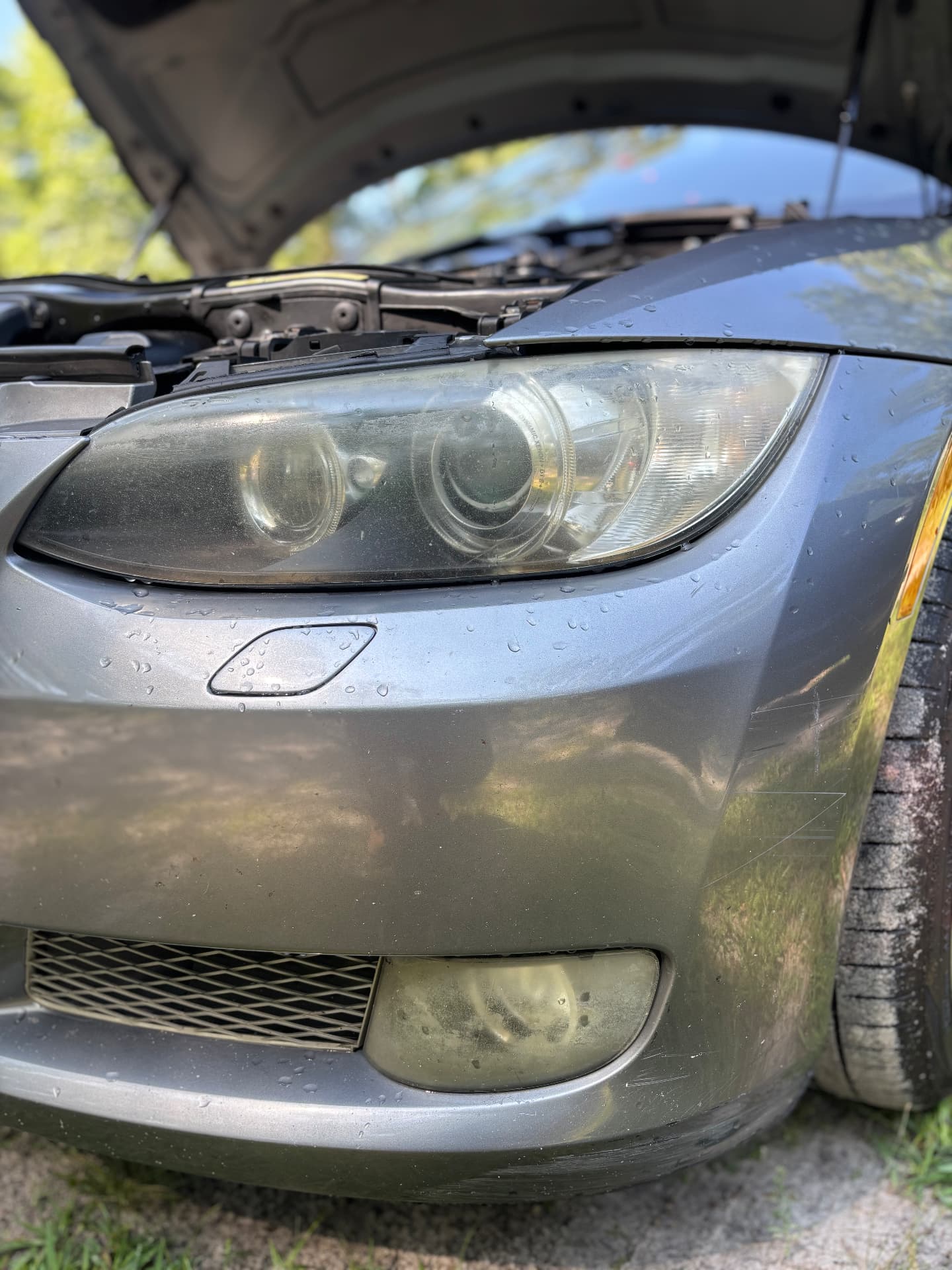 Coupe Headlight & Foglight — before restoration
