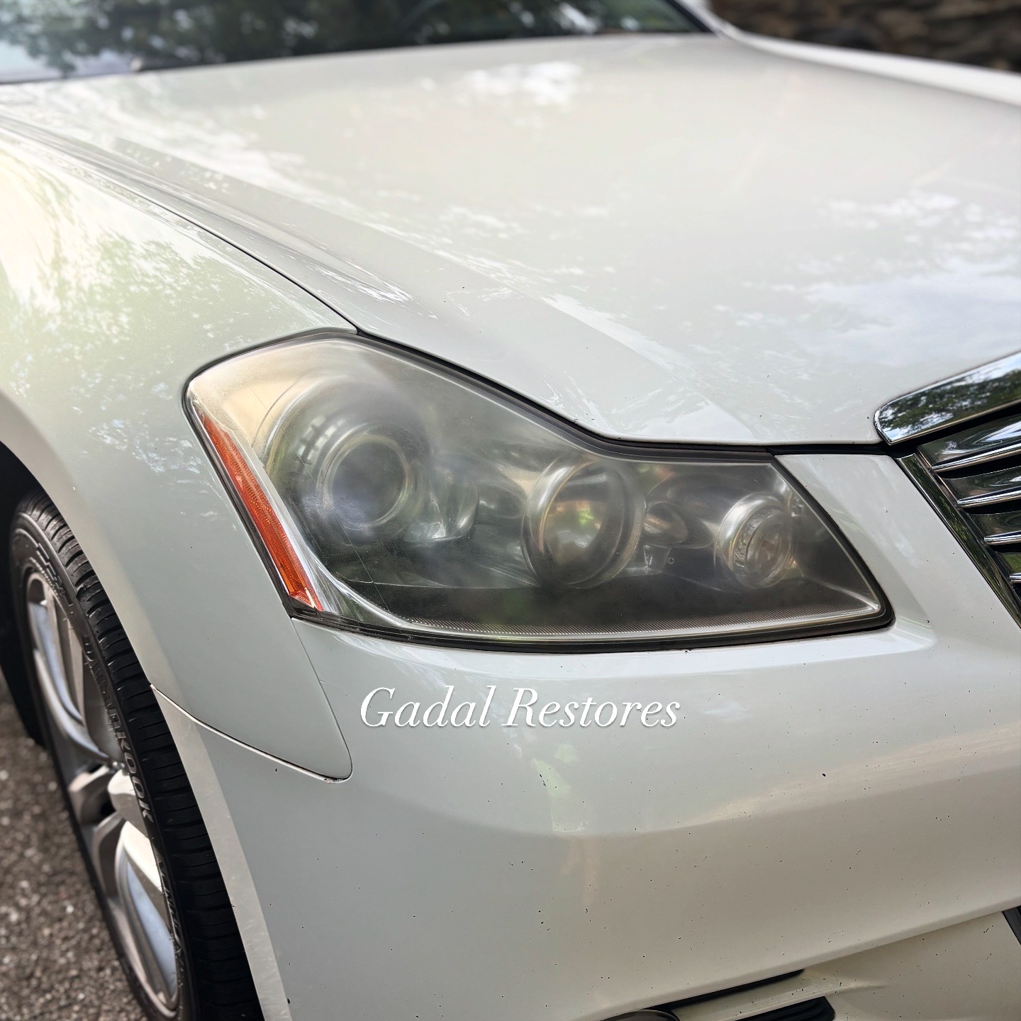 Sedan Headlight Restoration — before restoration